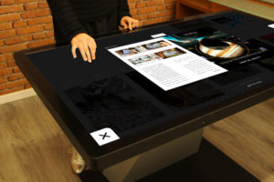 Location application PDF interactive table tactile multitouch